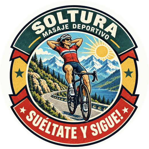 Emblema Soltura Masaje Deportivo — ¡Suéltate y sigue!